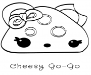 Printable cheesy go go coloring pages