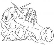 Printable Unicorns in Love for ever coloring pages
