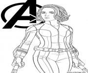 Printable Black Widow Marvel Girl coloring pages