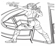 Printable black widow avengers girl power coloring pages