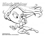 Printable black widow fan draw coloring pages