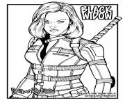 Printable black widow avengers draw it coloring pages