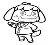 Printable max animal crossing dog coloring pages