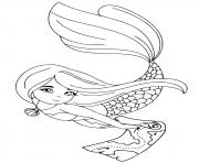 Printable This mermaid has a treasure map coloring pages