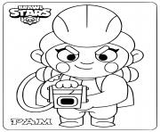 Printable brawl stars pam coloring pages