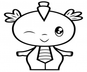 Printable Cute Dragon Spike for Girls coloring pages