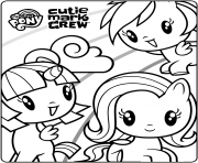 Printable MLP Cutie Mark Crew coloring pages