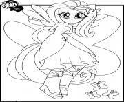 Printable My Little Pony Equestria Girls Fluttershy coloring pages