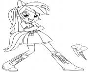 Printable Rainbow Dash My Little Pony Equestria Girls coloring pages