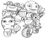 Printable Ricky Zoom all characters kid coloring pages