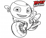 Printable Ricky is a little red rescue bike who loves to go fast coloring pages
