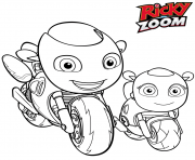 Printable Ricky Zoom and baby Ricky coloring pages