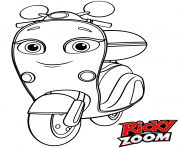 Printable Yellow Scooter Scootio Whizzbang coloring pages