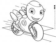 Printable Ricky little scooter who loves speed coloring pages