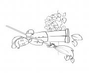 Printable fall boy sweeping fallen leaves coloring pages