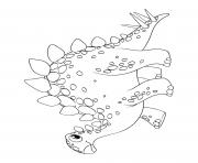 Printable dinosaur cute stegosaurus for preschoolers coloring pages