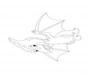 Printable dinosaur winged flying dinosaur for preschoolers coloring pages