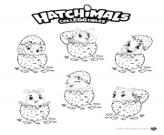 Printable Hatchimals Eggs coloring pages