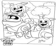 Printable Bingo Rolly and ARF coloring pages