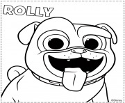 Printable Puppy Dog Pals Rolly coloring pages
