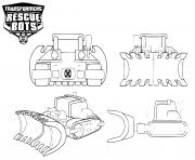 Printable Transformers Rescue Bots Boulder Line Art coloring pages