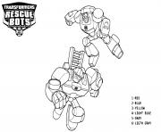 Printable Transformers Rescue Bots Color by Number coloring pages