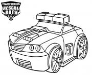 Printable Transformers Rescue Bots The Police Bot Chase coloring pages