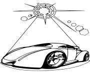 Printable Hot Wheels Futuristic Car coloring pages