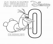 Printable O for Olaf Frozen Disney coloring pages