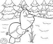 Printable olaf found a rose coloring pages