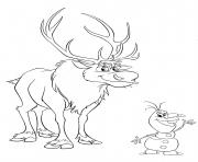 Printable Sven and Olaf Best Friend coloring pages