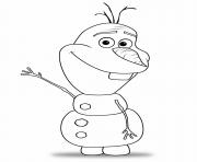 Printable cute olaf say hello coloring pages