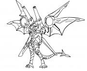 Printable bakugan drago avec armes coloring pages