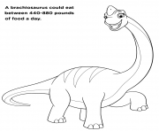 Printable Big Brachiosaurus from PAW Patrol coloring pages
