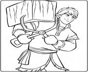Printable Kristoff from Disney Frozen 2 to Color coloring pages