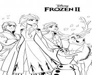 Printable animated disney movie frozen 2 coloring pages
