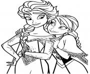 Printable Elsa Anna Best Friend in Frozen 2 coloring pages