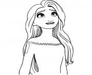 Printable Elsa Frozen 2 Walt Disney Animation Fanart by Gianluigi Piludu coloring pages