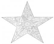 Printable christmas for adults decorative star coloring pages