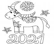Printable 2021 new year coloring pages