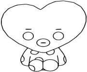 Printable funko pop bt21 tata coloring pages