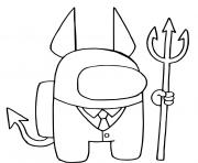 Printable devil boy among us coloring pages