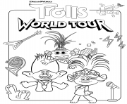 Printable Free Printable Trolls World Tour coloring pages