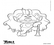 Printable Trolls 2 Jazz Chaz coloring pages