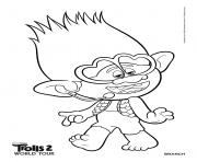Printable Trolls 2 Branch World Tour coloring pages