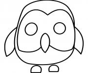 Printable Roblox Adopt Me Owl coloring pages