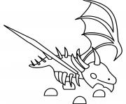 Printable Roblox Adopt Me Shadow Dragon coloring pages