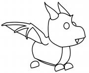 Printable Adopt Me Dragon coloring pages