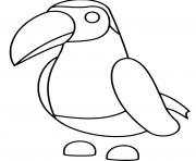 Printable Roblox Adopt Me Toucan coloring pages