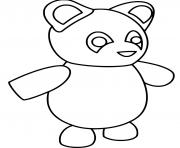 Printable Roblox Adopt Me Panda coloring pages